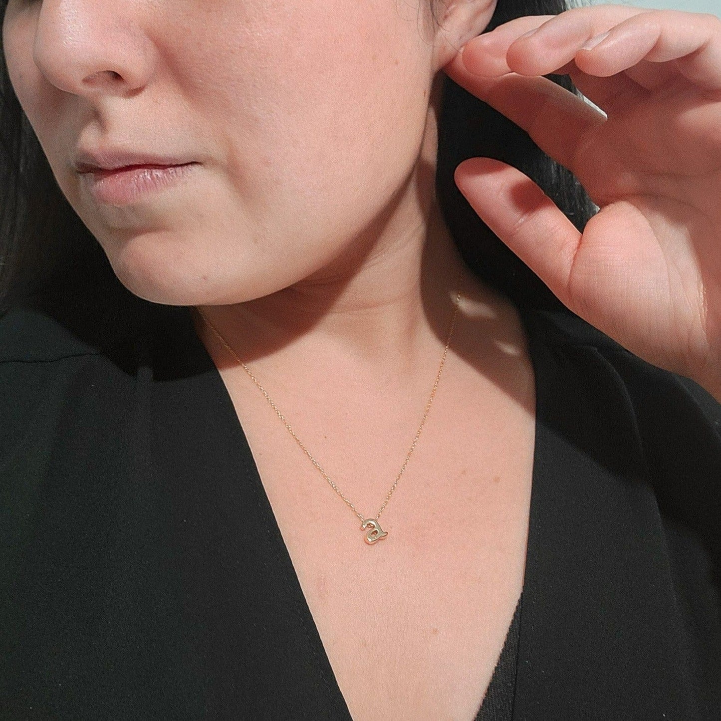 Skye Rose Gold Initial Necklace