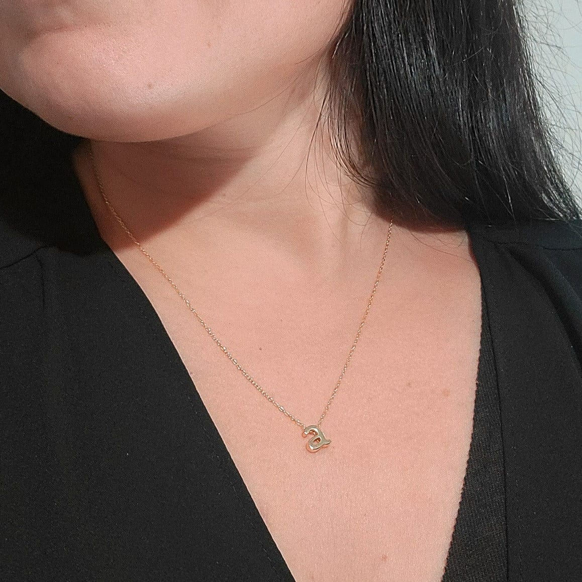 Skye Rose Gold Initial Necklace