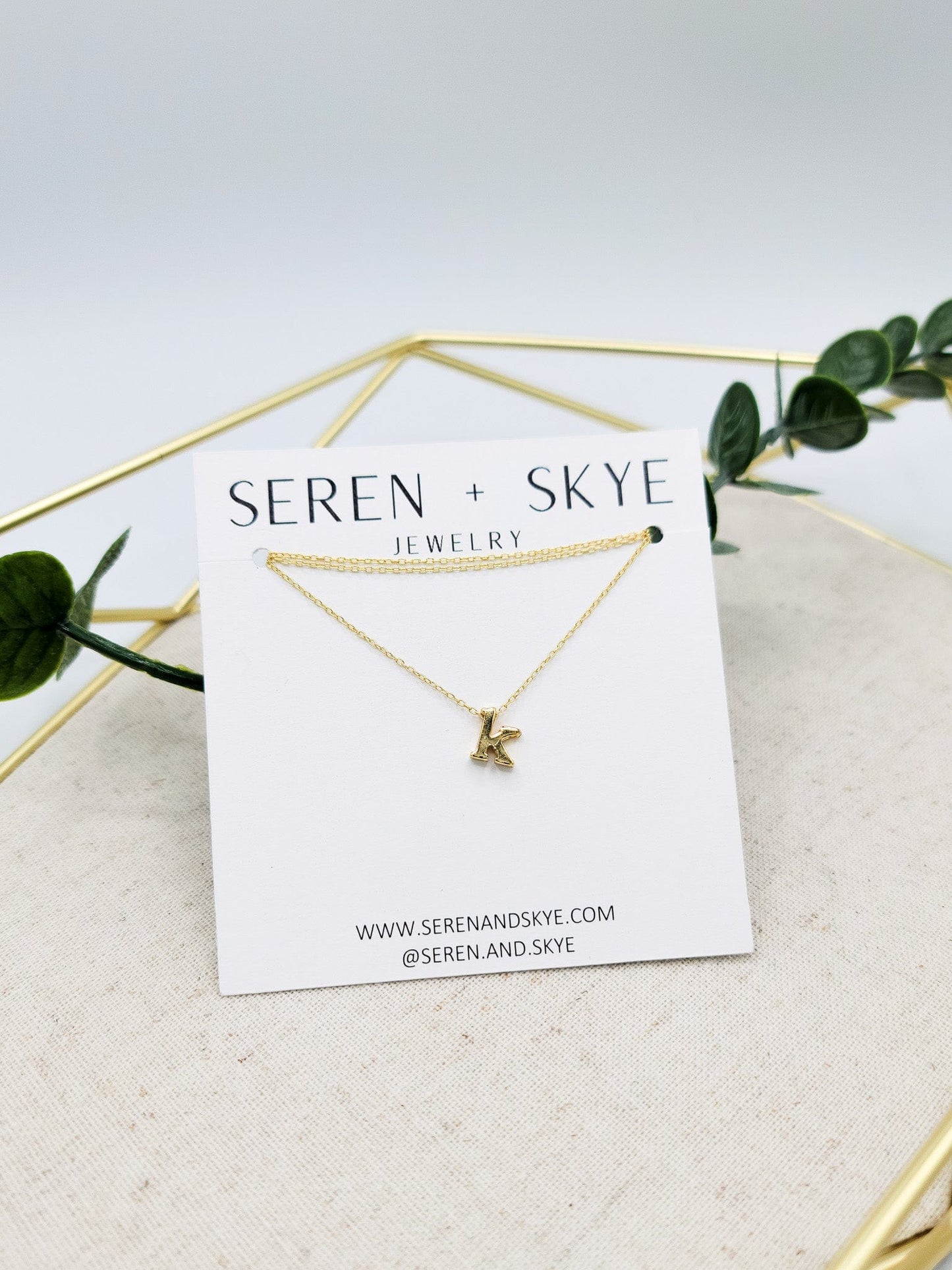 Skye Silver Initial Necklace